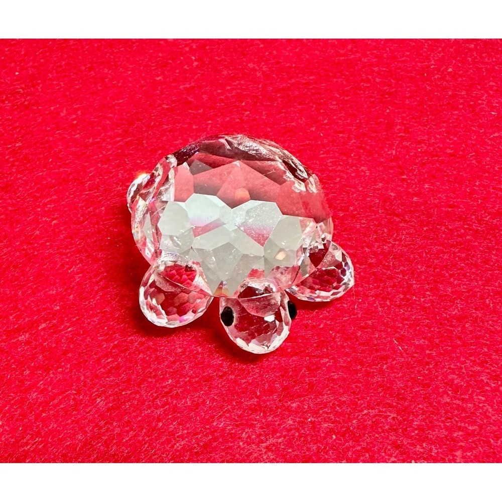 Vintage Swarovski Small Turtle Crystal Figurine Max Schreck Retired Foot missing